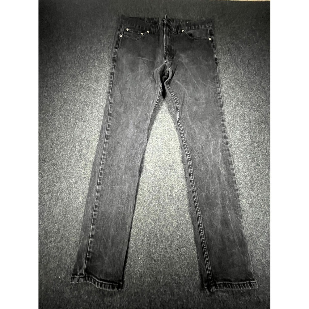 PacSun Los Angeles Skinny Jeans Mens 32x32 Black Denim Comfort Stretch Mid Rise